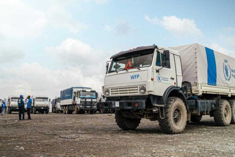 وصول أول قافلة مساعدات غذائية إلى مخيم زمزم بشمال دارفور وتحرك 700 شاحنة إلى السودان 