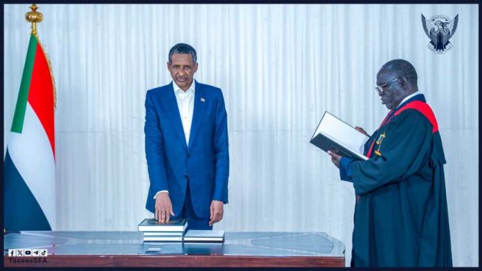 Lieu. General Dagalo takes the oath of office as President of the Presidential Council