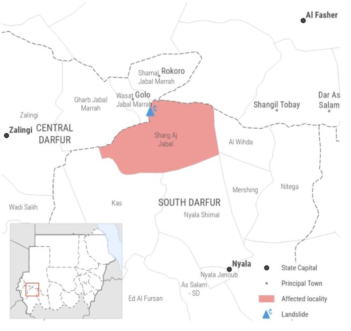 OCHA  :Landslide in Sharg Aj Jabal, South Darfur State HIGHLIGHTS