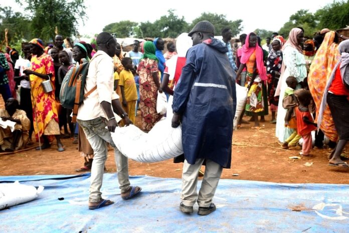 مدير الوكالة السودانية للإغاثة وإعادة التعمير يزور نازحي مدينة كادقلي في مقاطعة توبو
