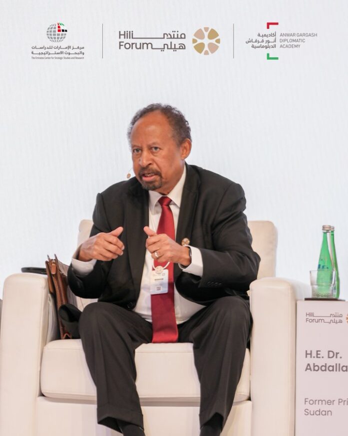 حمدوك: الأزمة السودانية تحتاج إلى وقف إطلاق نار و دعم حوار داخلي شامل