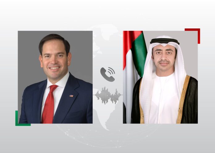 وزير خارجية الإمارات يبحث مع نظيره الأميركي تطورات الأوضاع في السودان ويدعو لوقفٍ فوري وغير مشروط لإطلاق النار