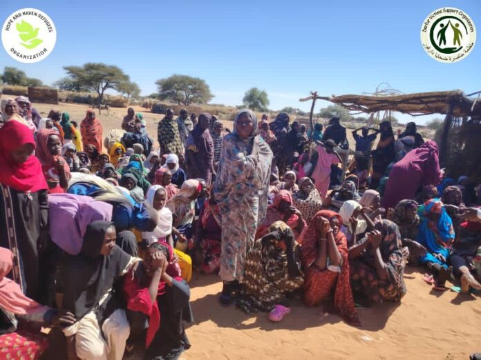 تنفيذ مشروع السلة الغذائية لنازحي الفاشر بمعسكر السلام (أ) بشرق دارفور