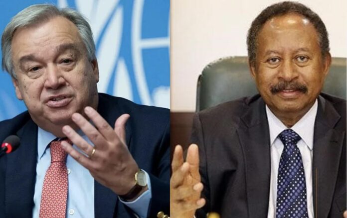 حمدوك وغوتيريش يبحثان في أديس أبابا سبل إنهاء حرب السودان وسط دعم دولي متصاعد