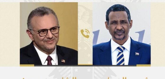 اتصال بين حميدتي والمبعوث الأمريكي مسعد بولس حول الأزمة في السودان