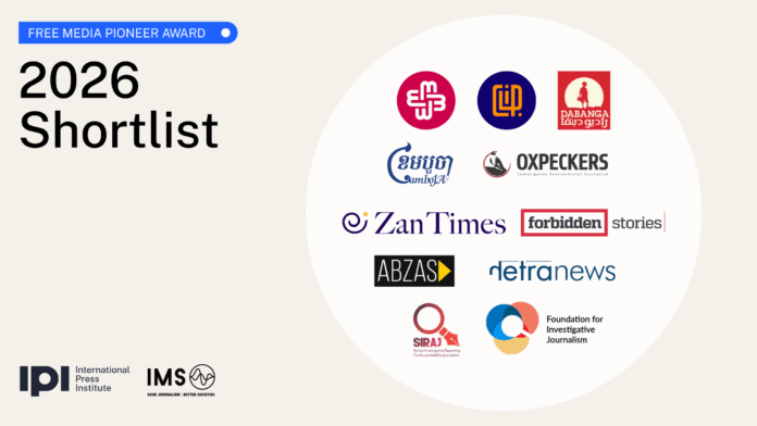 Sudan’s Radio Dabanga Among 11 Organizations Shortlisted for the 2026 IPI-IMS Free Media Pioneer Award