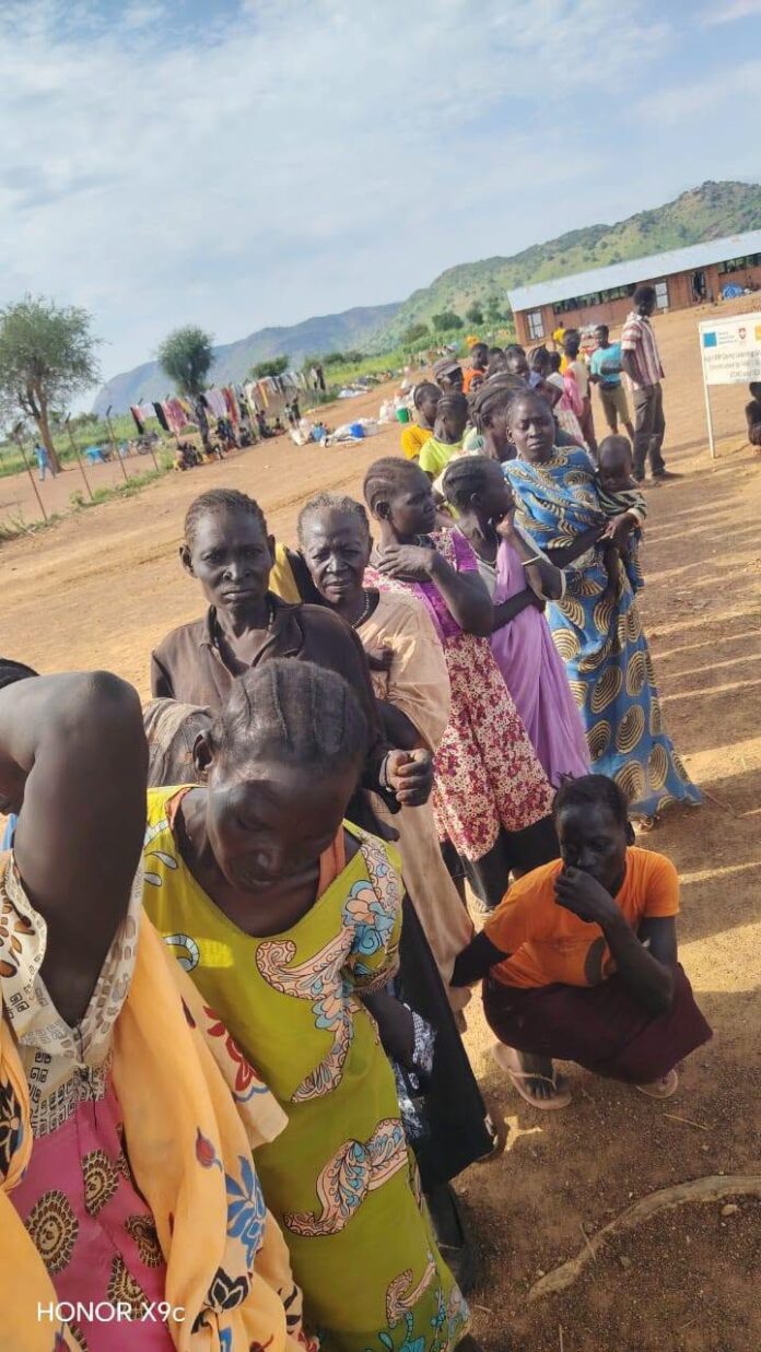 أنمبونق تستقبل 17,340 نازحاً من كاودا وهيبان.. ونداء عاجل بتوفير الإيواء والخدمات