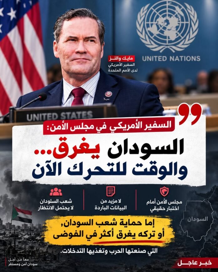 المندوب الأمريكي في مجلس الأمن: السودان يغرق وحان وقت توسيع حظر السلاح ليشمل كل البلاد
