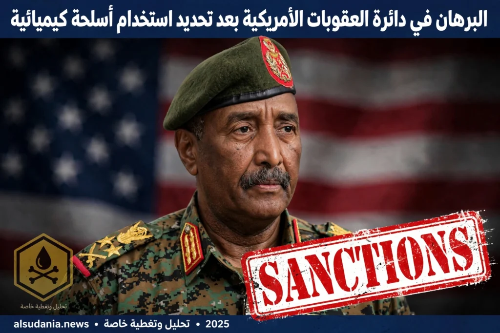 البرهان في دائرة العقوبات الأمريكية بعد تحديد استخدام أسلحة كيميائية..